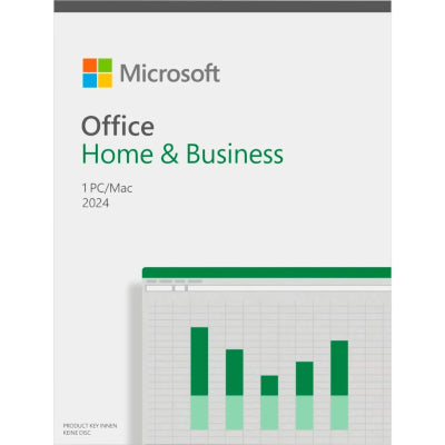 MS Office Home and Business 2024 EuroZone 1 License Medialess (DE)