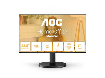 AOC 68,6 سم (27") 27B3CF2 16:09 HDMI+USB-C IPS رفع أسود للبيع بالتجزئة