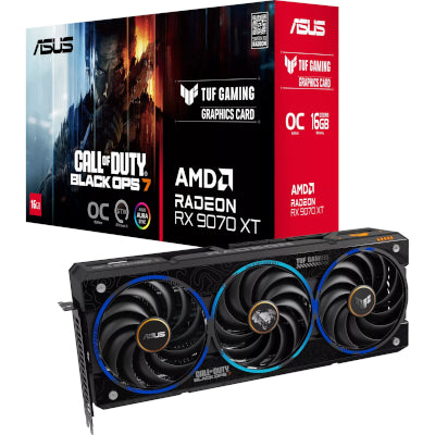 ASUS Radeon RX 9070 XT TUF GAMING OC COD Black Ops 7 Edition, Grafikkarte (schwarz, RDNA4, GDDR6, 3x DisplayPort, 1x HDMI 2.1)